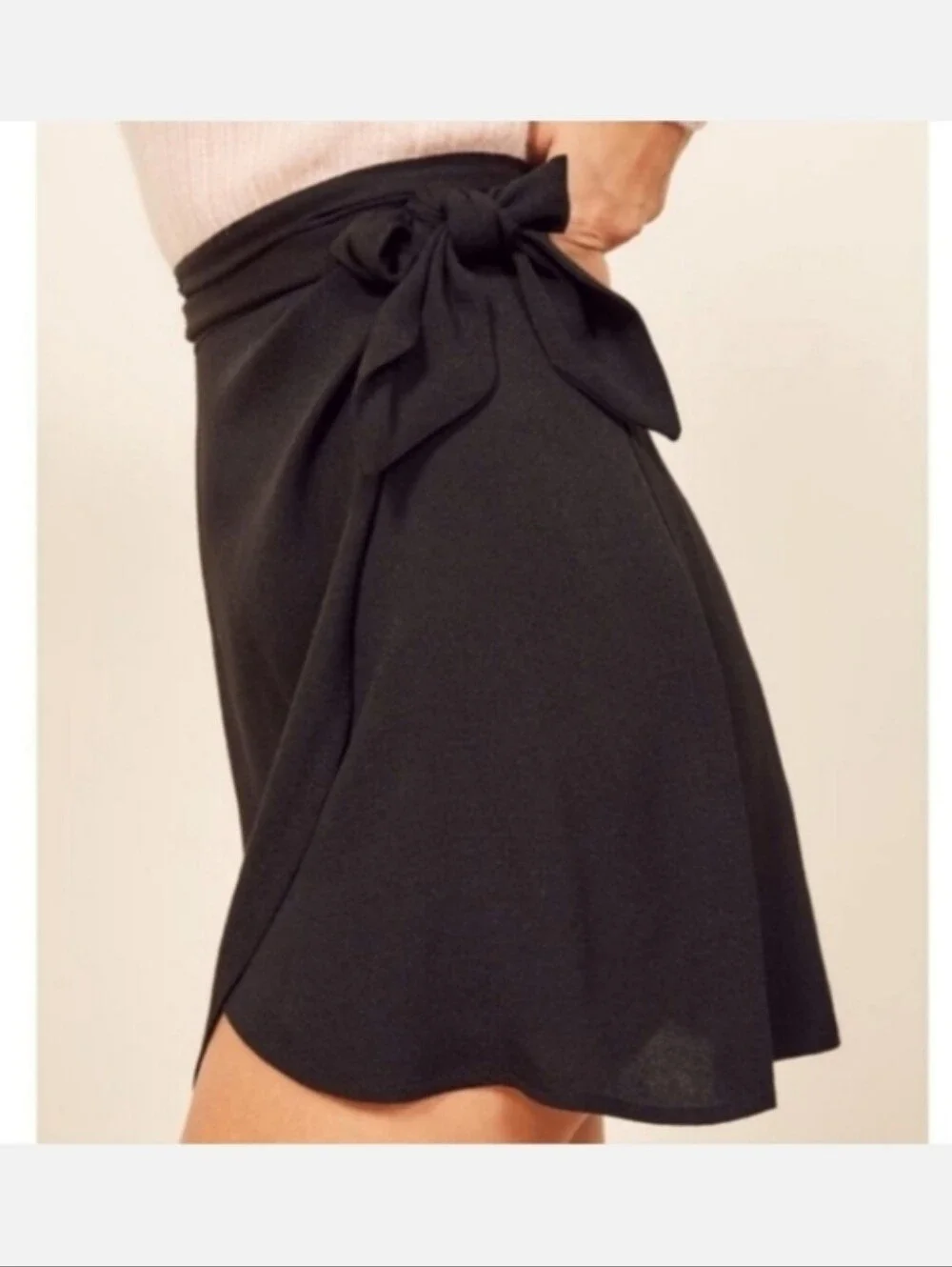 REFORMATION BRITTA WRAP MINI SKIRT
